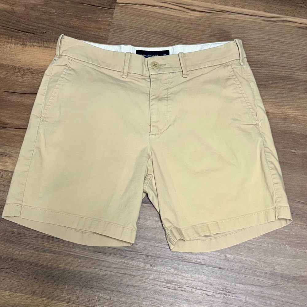 Abercrombie & Fitch Men’s Stretch Chino Shorts Size 30 Medium Khaki